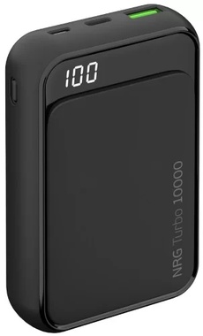 Внешний аккумулятор Deppa NRG Turbo Compact 10000mAh, QC 3.0, Black