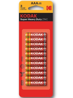 Батарейки  Kodak R03-11BL солевые ААА, 11 шт
