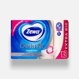 Туалетная бумага Zewa Deluxe 3-х слойная Белая, 12 рулонов