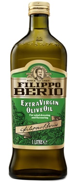 Масло оливковое Filippo Berio Extra Virgin, стеклянная бутылка, 1 литр