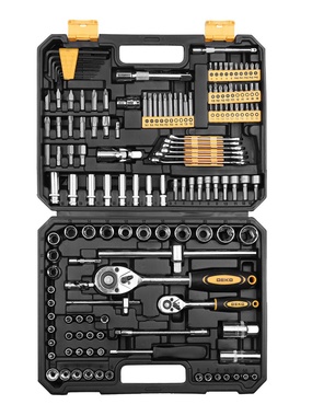 Профессиональный набор инструментов  DEKO для авто DKAT150 в чемодане (150 предметов)