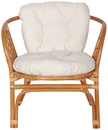 Кресло с подушкой, натуральный ротанг