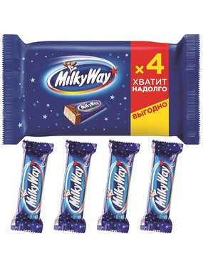 Шоколадный батончик Milky Way, 4х26 г